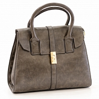 Elegant Charcoal Grey Structured Handbag
